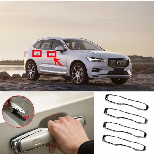 楽天オートパーツエージェンシー4ピース エクステリア ドア ハンドル カバー トリム 適用: ボルボ/VOLVO XC60 XC90 S90 V90 2018 2019 2020 クロム スタイリング 装飾 アクセサリー AL-MM-4558 AL Exterior parts for cars