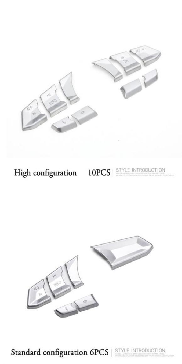 10ピース ブライト ステアリング ホイール ボタン パネル ノブ トリム スパンコール カバー ステッカー 適用: マツダ CX-5 CX5 2017 2018 2019 アクセサリー 10ピース・6ピース AL-MM-4744 AL Interior parts for cars