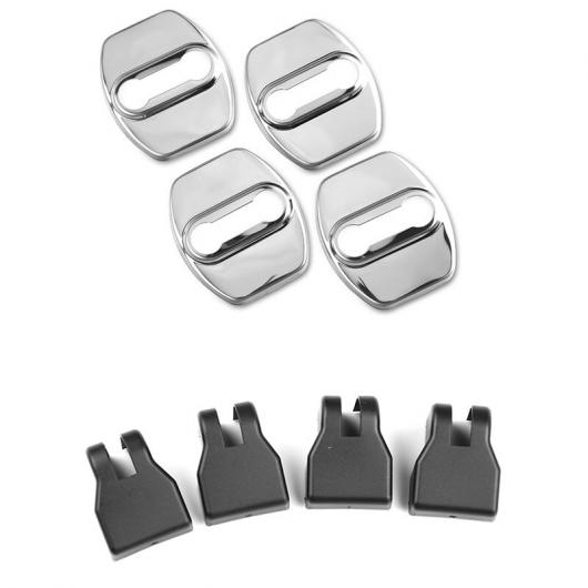 8ピース ドア ロック カバー 制限 カバー 保護 バックル カバー ラッチ ストップ 錆防止 ステッカー 適用: ヒュンダイ/現代/HYUNDAI クレタ 8ピース シルバー AL-MM-4940 AL Exterior parts for cars