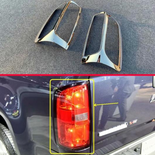 適用: シボレー/CHEVROLET コロラド 2015-2019 ABS クローム トリム テールライト リア バック フレーム ランプ カバー AL-KK-0353 AL Exterior parts for cars