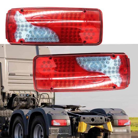2ピース 24V LED テールライト テールライト リア ブレーキ ライト シグナル ランプ 適用: MAN DAF TGX スカニア メルセデス・ベンツ スプリンター ローリー トレーラー トラック 2ピース AL-MM-8383 AL Car light