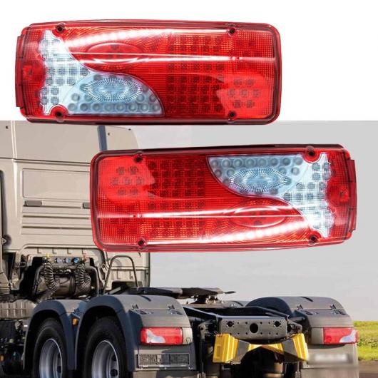 2ピース 24V LED テールライト テールライト リア ブレーキ ライト シグナル ランプ 適用: MAN DAF TGX..