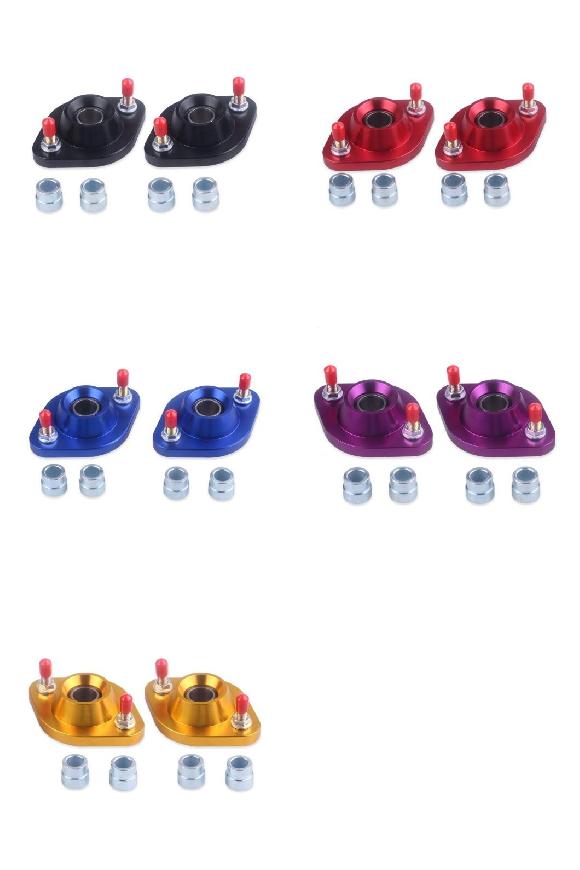 2ピース レーシング ショック トップ マウント セット 適用: BMW E30 E36 E46 Z3 ピロー ボール リア アッパー キャンバー プレート ブラック〜ゴールド AL-NN-0424 AL Car parts