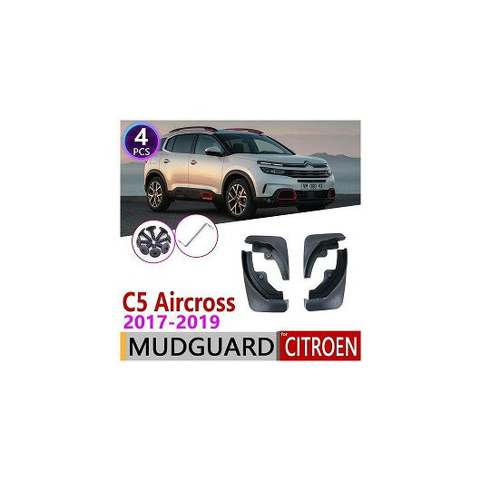 マッド ガード フラップ 泥よけ 適用: シトロエン/CITROEN C5 エアクロス 2017 2018 2019 4ピース フロント リア AL-NN-1946 AL Exterior parts for cars
