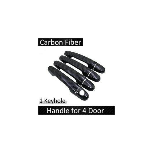 光沢ブラック カーボンファイバー ドア ハンドル カバー 適用: トヨタ RAV4 RAV 4 XA20 XA30 MK1 MK2 2001〜2012 エクステリア 1キーホール 4ドア AL-NN-2593 AL Exterior parts for cars