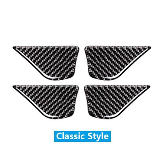 4ピース カーボンファイバー インテリア ドア ハンドル ボウル カバー ステッカー 適用: メルセデス・ベンツ C クラス W205 C180 C200 GLC クラシック スタイル AL-NN-8380 AL Interior parts for cars