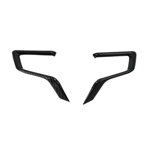1ペア カーボンファイバー ステアリング ホイール フレーム カバー トリム アクセサリー パーツ 適用 適用: スバル フォレスター 2019 カーボン調 AL-NN-8858 AL Exterior parts for cars