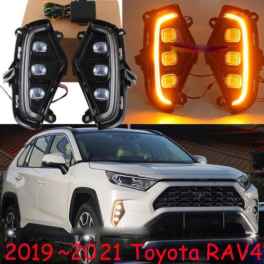 2019-2020 ヘッドランプ 適用: トヨタ RAV 4 RAV4 デイタイム ライト ヘッド ランプ LED DRL ヘッドライト フォグ ホワイト イエローターン トヨタ RAV4 2019-2021 AL-OO-0219 AL Car light
