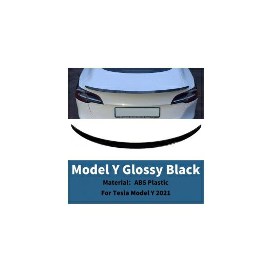 リア スポイラー ウイング テール トランク ブーツ リップ デフレクター スプリッタ チューニング アクセサリー 適用: テスラ/TESLA モデル 3 Y 2017 2018 2019 2020 モデルY 光沢ブラック AL-OO-1300 AL Exterior parts for cars