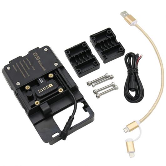モバイル ナビゲーション ブラケット 適用: ホンダ オートバイ USB 充電 12mm ブラケット ADV F700 800GS CRF1000L ブラック AL-OO-4046 AL Motorcycle parts