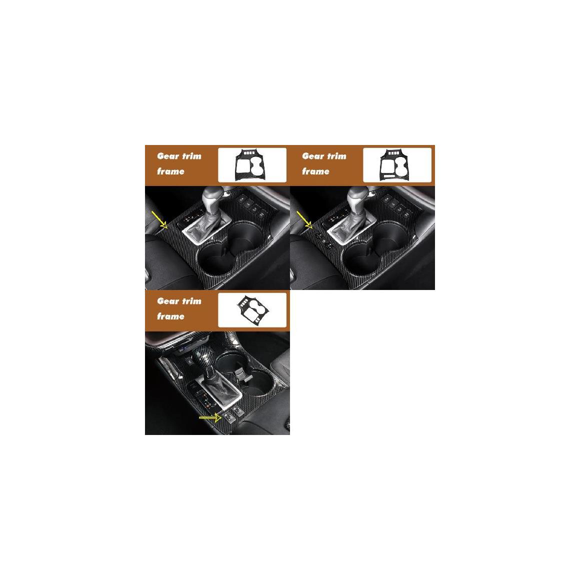 適用: トヨタ ハイランダー クルーガー U50 2014-2019 カーボンファイバー調 インテリア 装飾 カバー ステッカー ABS アクセサリー ギア シフト パネル AL-OO-4747 AL Car parts