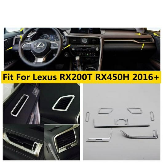 フロント ダッシュボード AC エア コンディション 吹き出し口 カバー トリム 7 ピース インテリア 適用: レクサス RX 200T 450H 2016-2020 AL-OO-4998 AL Interior parts for cars