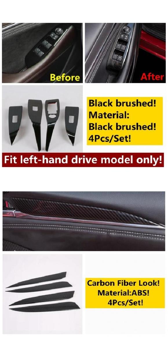 適用: MAZDA6 2019-2021 インナー ドア アームレスト パネル ストリップ ウインドウ リフト ボタン ハンドル ボウル カバー トリム ステンレス スチール/ABS アクセサリー タイプC・タイプF AL-OO-5110 AL Interior parts for cars