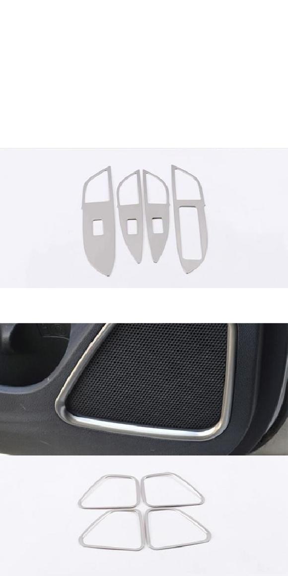 適用: 三菱 アウトランダー 2014-2016 ステンレス ドア ウインドウ ガラス リフト コントロール スイッチ パネル 装飾 カバー トリム アクセサリー ガラス スイッチ・スピーカー AL-OO-7439 AL Interior parts for cars