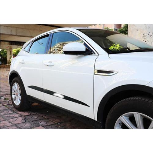 ステンレス スチール サイド ドア モールディング カバー トリム ガーニッシュ 適用: ジャガー/JAGUAR E-ペース Eペース ブラックカーボン AL-OO-7712 AL Exterior parts for cars
