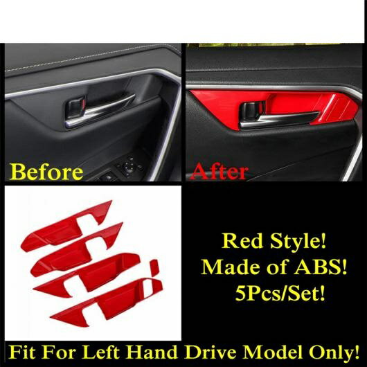 ABS インナー ドア ハンドル ボウル ステッカー 装飾 パネル カバー トリム アクセサリー 適用: トヨタ..