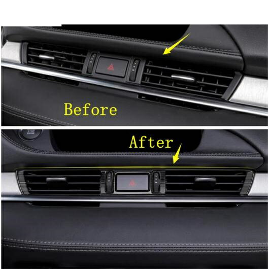 アクセサリー 適用: MAZDA6 2019-2021 フロント セントラル エア コンディション AC 吹き出し口 装飾 ストリップ モールディング カバー キット トリム AL-PP-1057 AL Interior parts for cars