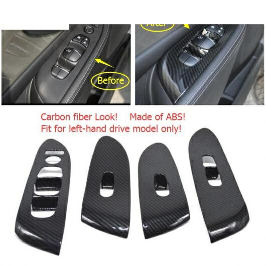 アクセサリー 適用: 日産 ムラーノ 2015 2016 2017 2018 ABS インナー ドア ハンドル ホルダー ウインドウ リフト ボタン スイッチ カバー トリム AL-PP-1187 AL Interior parts for cars