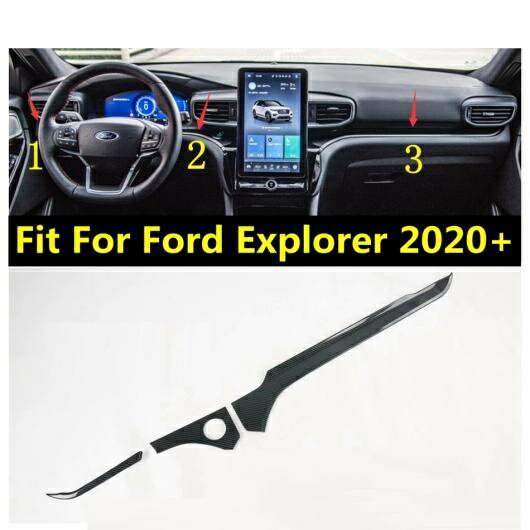 ダッシュボード セントラル コントロール AC エアコン パネル フレーム ストリップ カバー トリム 適用: フォード/FORD エクスプローラー 2020-2022 カーボンファイバー アクセサリー AL-PP-1219 AL Interior parts cars