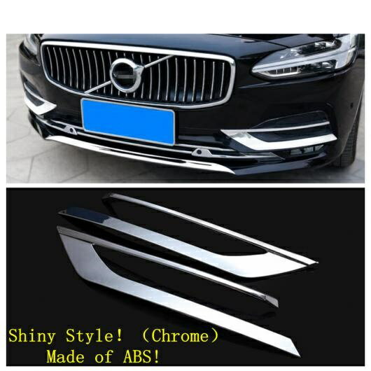 アクセサリー 適用: ボルボ/VOLVO S90 2017 2018 2019 フロント バンパー フォグライト ランプ フレーム カバー トリム ABS クローム エクステリア キット AL-PP-1233 AL Exterior parts for cars