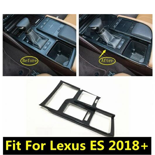 カーボンファイバー アクセサリー 適用: レクサス ES 2018-2022 F スポーツ セントラル コントロール ギア シフト ギアシフト ボックス フレーム カバー トリム AL-PP-1256 AL Interior parts for cars