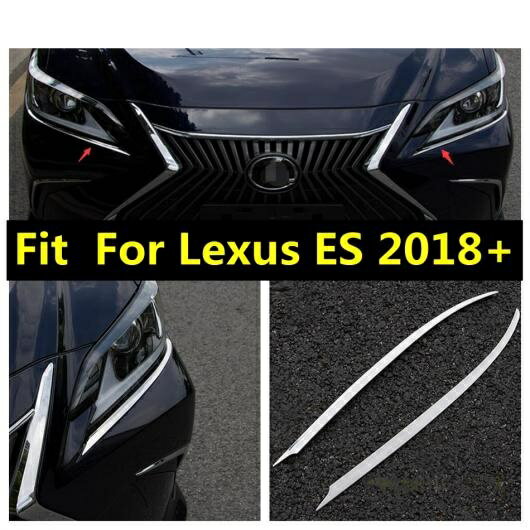 アクセサリー 適用: レクサス ES 2018-2022 F スポーツ フロント ヘッド ライト ランプ アイリッド アイブロー モールディング カバー キット トリム ステンレス スチール AL-PP-1261 AL Exterior parts for cars