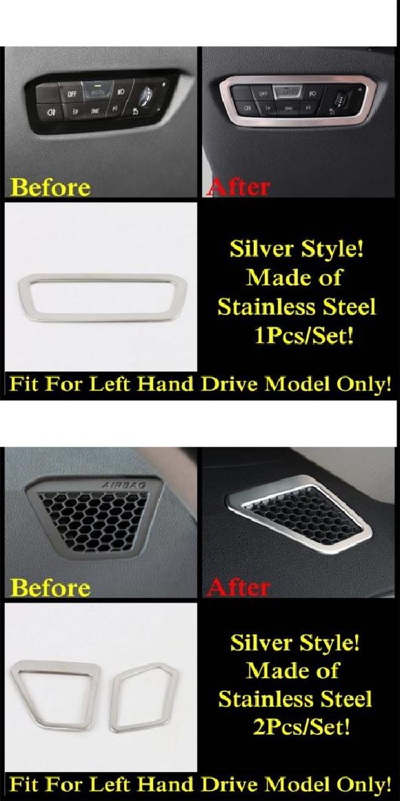 シルバー ステンレス スチール アクセサリー 適用: BMW 3シリーズ G20 2019-2021 AC エアコン シフト ギア ハンドル ボウル パネル カバー トリム タイプB・タイプH AL-PP-1661 AL Interior parts for cars