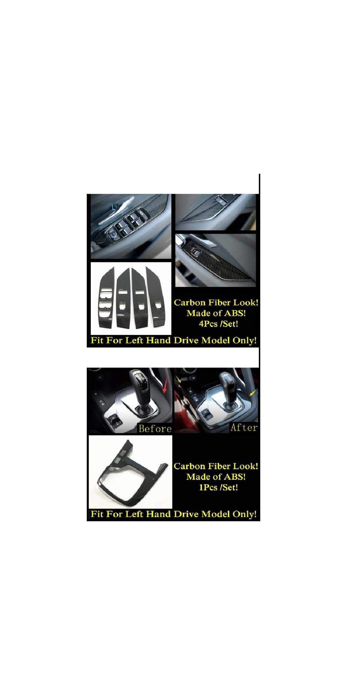 AC エア ハンドル ボウル ウインドウ リフト ヘッド ライト ギア パネル カバー トリム 適用: ジャガー/JAGUAR E-ペース 2018-2020 カーボンファイバー インテリア アクセサリー タイプB・タイプH AL-PP-2031 AL Interior parts for cars