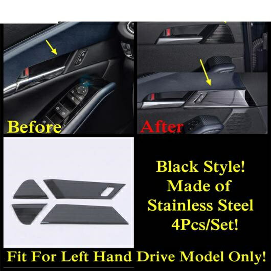 ステンレス スチール アクセサリー ドア ハンドル ボウル/エア AC 吹き出し口/カップホルダー パネル カバー トリム 適用: マツダ CX-30 2020-2022 モデル F AL-OO-9571 AL Interior parts for cars