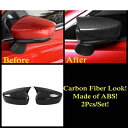 プラスチック アクセサリー バックミラー ミラー 保護 カバー キット トリム 適用: MAZDA3 2017 2018 ブラック/カーボンファイバー スタイル エクステリア タイプC AL-OO-9652 AL Exterior parts for cars
