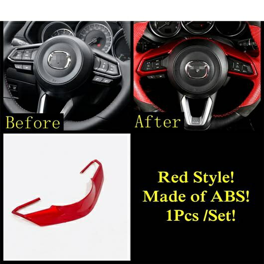 フロント ボトム グリル ストリップ ステアリング ホイール ギア ヘッド リード ライト ランプ カバー トリム レッド アクセサリー 適用: マツダ CX-5 CX5 2017-2022 モデル B AL-OO-9730 AL Interior parts for cars