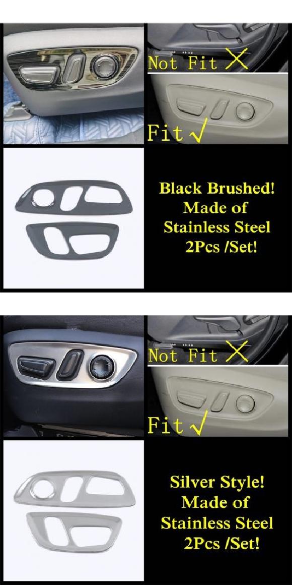 カーシート アジャスター パネル フレーム インテリア カバー トリム 適用: トヨタ ハイランダー/クルーガー 2020 2021 2022 ステンレス スチール モデル G・モデル H AL-OO-9758 AL Interior parts for cars