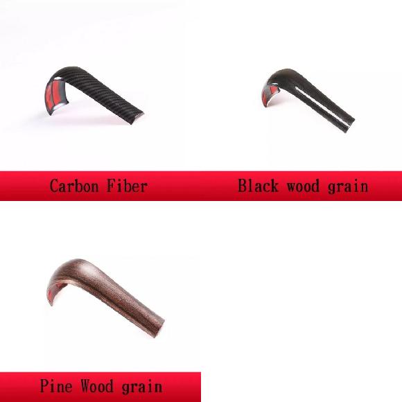 適用: BMW 5シリーズ E39 E60 E61 X3 E83 X5 E53 3シリーズ E46 カーボンファイバー調 ABS ギア シフト ノブ ヘッド カバー トリム カーボン調〜木目調 AL-PP-2414 AL Interior parts for cars