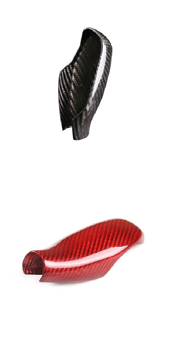 適用: BMW 5 6 7シリーズ GT G32 G30 G11 G12 X3 X4 G01 G02 2016-2019 リアル カーボンファイバー スピード ギア シフト ノブ ヘッド カバー トリム ブラックカーボン・レッドカーボン AL-PP-2993 AL Interior parts for cars