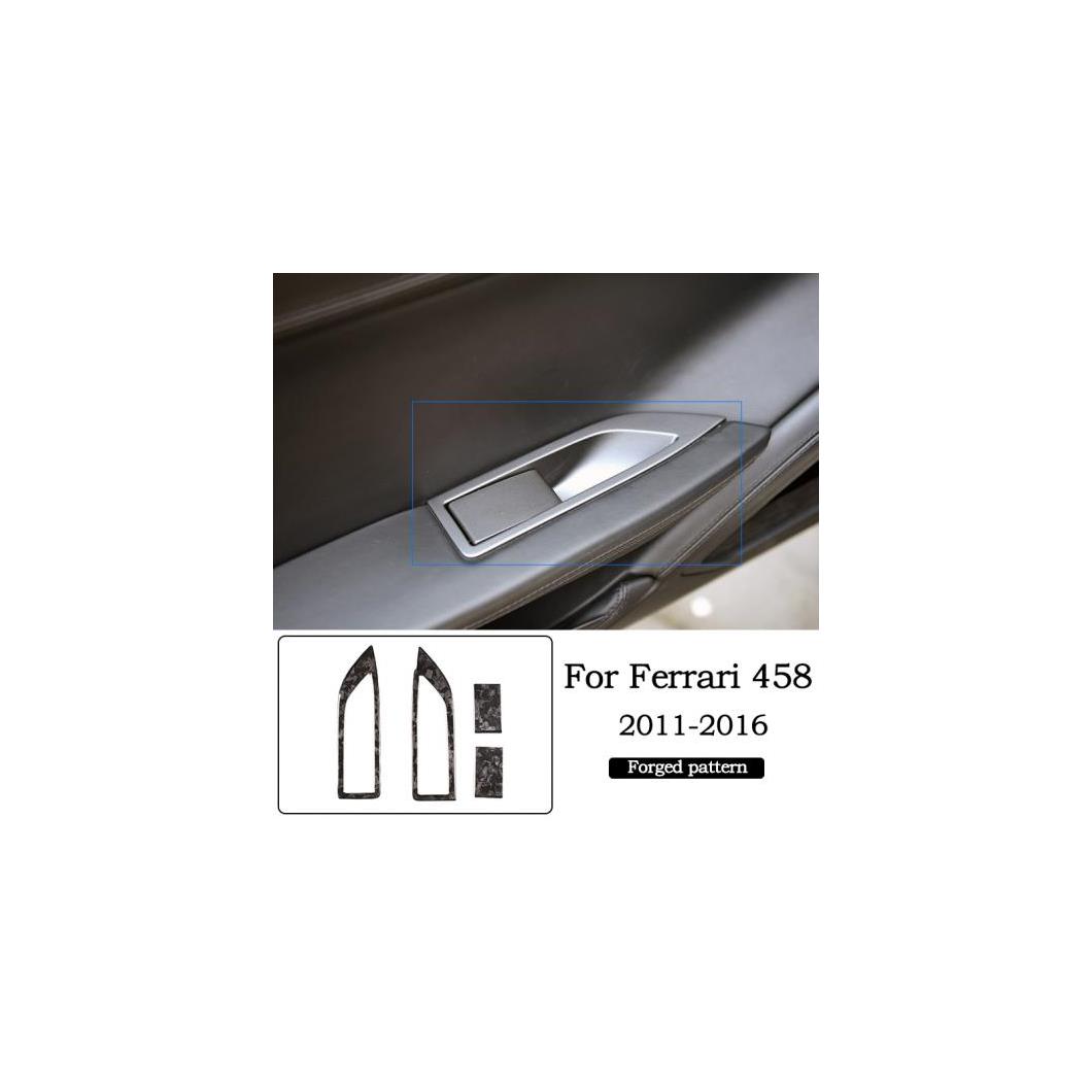 ギア パネル ガラス リフト スイッチ ドア ハンドル カバー トリム フォージド パターン 適用: フェラーリ/FERRARI 458 2011-2016 オート アクセサリー タイプ1 AL-PP-3362 AL Interior parts for cars