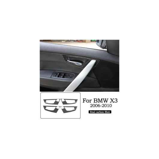 適用: BMW X3 E83 2006-2010 ソフト リアル カーボンファイバー調 インテリア 装飾 トリム フレーム 3D ステッカー デカール アクセサリー タイプ8 AL-PP-3364 AL Interior parts for cars