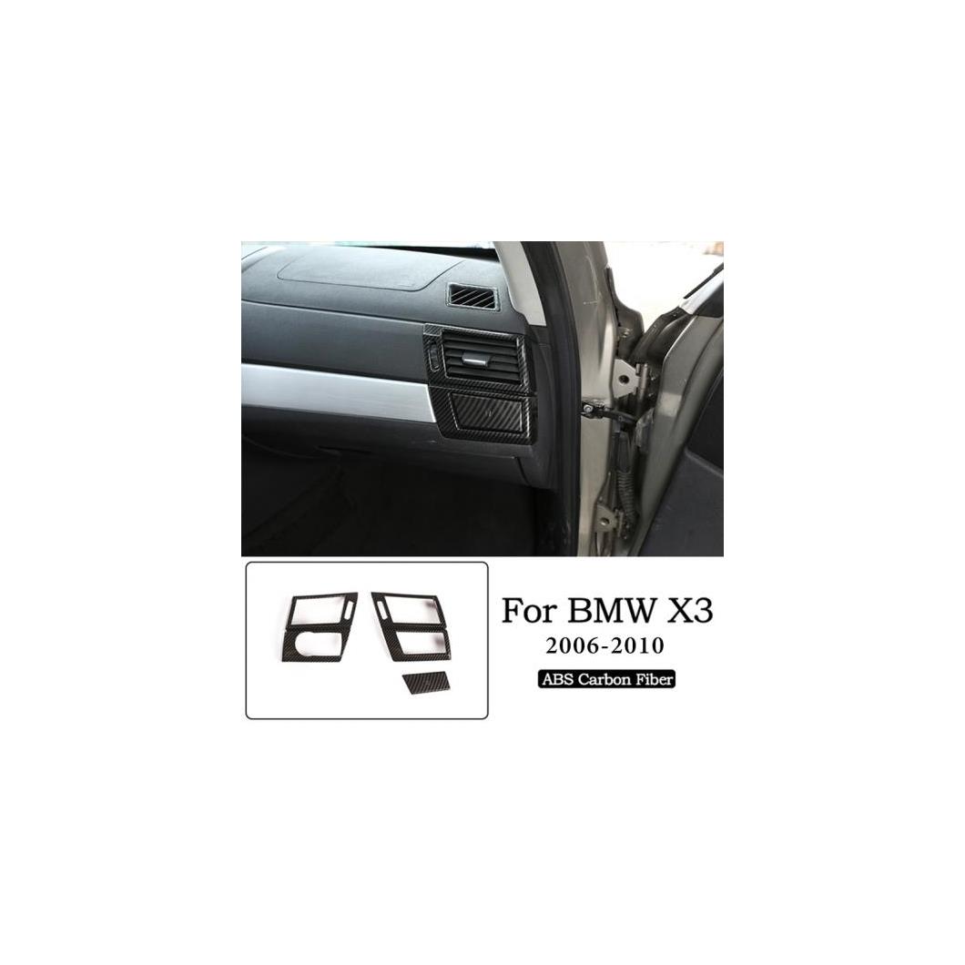 カーボンファイバー調 ダッシュボード ギア コンソール パネル 装飾 ステッカー 適用: BMW X3 E83 2006-2010 インテリア アクセサリー タイプ5 AL-PP-3365 AL Interior parts for cars