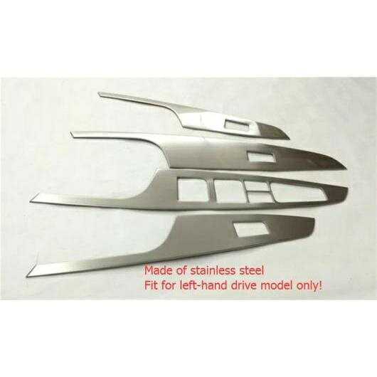 アームレスト ウインドウ ガラス リフター スイッチ パネル カバー トリム ステッカー 4ピース 適用: ヒュンダイ/現代/HYUNDAI ツーソン 2016-2020 ステンレス スチール AL-PP-4178 AL Exterior parts for cars