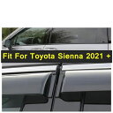 ウインドウ バイザー 適用: トヨタ シエナ 2021 2022 日よ...(2)