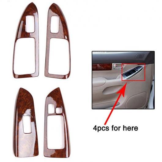 適用: トヨタ プラド 2004-2009 ステアリング ホイール カバー/ガラス リフティング スイッチ パネル 装飾 インテリア トリム 4ピース AL-PP-6099 AL Interior parts for cars