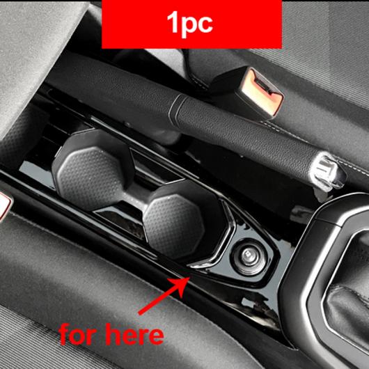 光沢ブラック 適用: ポロ プラス 2019 ドリンクホルダー ハンドブレーキ エア コンディション 吹き出し口 ガラス リフティング パネル 装飾 フレーム AL-PP-7008 AL Interior parts for cars(2)