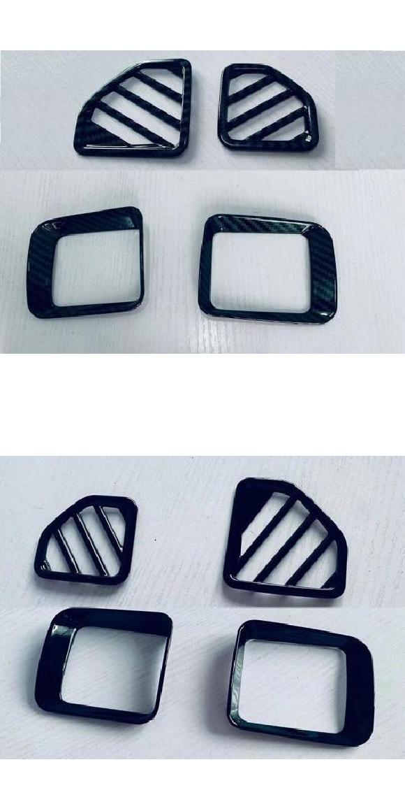 適用: ダイハツ アトレー ハイゼット カーゴ 2021 2022 ABS クローム 通気口 カバー ダッシュボード トリム ベゼル フレーム モールディング ガーニッシュ カーボン調・ピアノブラック AL-QQ-3679 AL Car parts