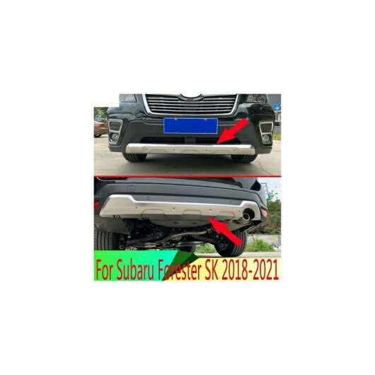 適用: スバル フォレスター SK 2018-2021 装飾 アクセサリー ステンレス スチール フロント リア バンパー スキッド プロテクター ガード プレート AL-QQ-3825 AL Car parts