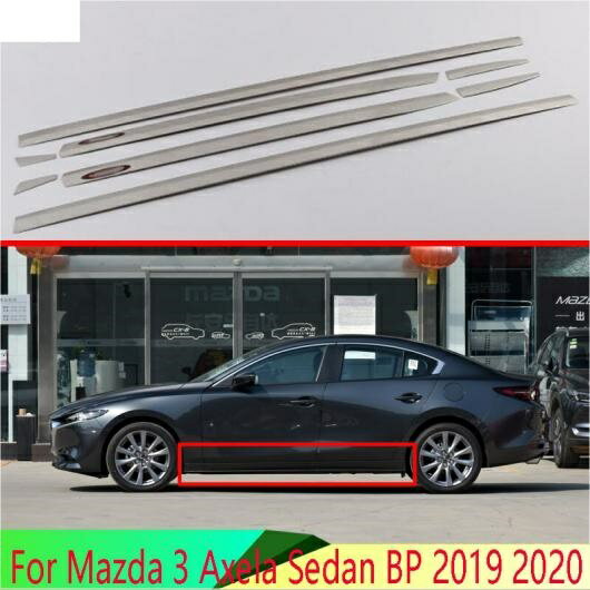適用: MAZDA3 アクセラ セダン BP 2019 2020 ステンレス スチール サイド ドア ボディ モールディング モールディング トリム AL-QQ-4897 AL Exterior parts for cars