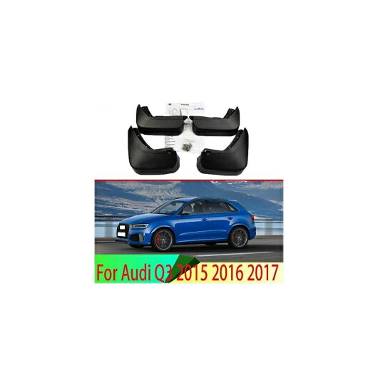 適用: アウディ/AUDI Q3 2015 2016 2017 4ピース マッド フラップ スプラッシュ ガード フェンダー マッドガード キット マッド フラップ スプラッシュ ガード マッドガード AL-QQ-4603 AL Exterior parts for cars