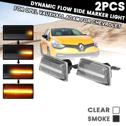 2ピース 適用: オペル/OPEL ボクスホール/VAUXHALL ザフィーラ B シボレー/CHEVROLET LED サイド マーカー ライト ウインカー ライト サイド リピーター ランプ 12V パネル ランプ AL-QQ-6309 AL Car parts