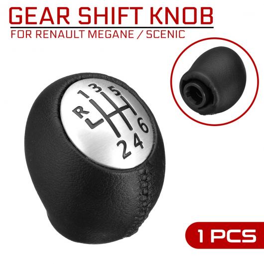 6速 PU レザー ギア シフト シフター ノブ 適用: ボクスホール/VAUXHALL オペル/OPEL レバー スティック リプレース ルノー/RENAULT メガーヌ クリオ ラグナ セニック AL-QQ-6447 AL Interior parts for cars