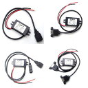 DC-DC 12V 5V 3A 15W パワー コンバータ マイクロ ミニ USB ステップ ダウン 電圧 パワー サプライ アウトプット アダプタ ロー ヒート オート シングル USB~デュアル USB EAR AL-QQ-6485 AL Car parts