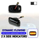 LED ダイナミック サイド マーカー ライト 適用: トヨタ ランドクルーザー 70 80 100シリーズ 1998-2007 フロー ウインカー ライト ランプ AL-QQ-6503 AL Car parts(2)