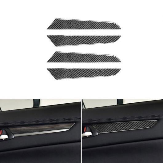 4ピース リアル カーボンファイバー インテリア ウインドウ ドア パネル カバー 保護 トリム 適用: マツダ CX-5 CX5 CX 5 2017 2018 AL-QQ-7622 AL Interior parts for cars